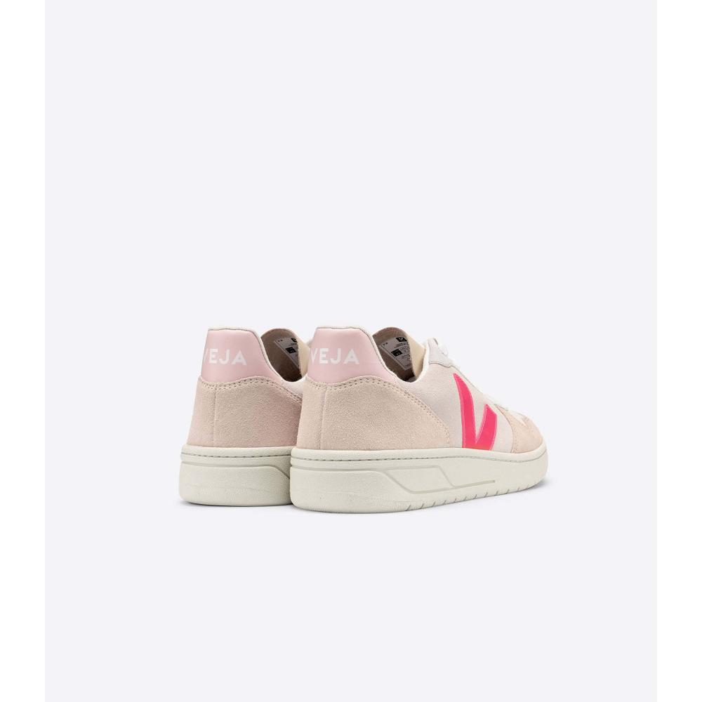 Veja V-10 SUEDE Women's Sneakers Beige | CA 642XYU